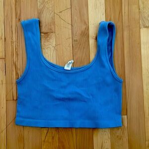 Blue crop top